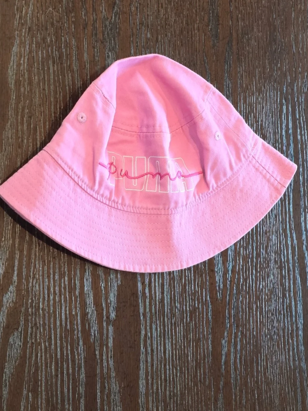 Puma Kids Light Pink Bucket Hat with Logo Tag